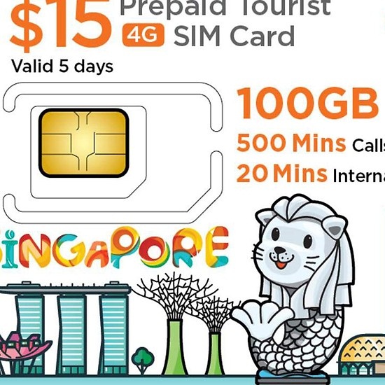 Singapore tourist 4g sim card, singapore 4g prepaid sim