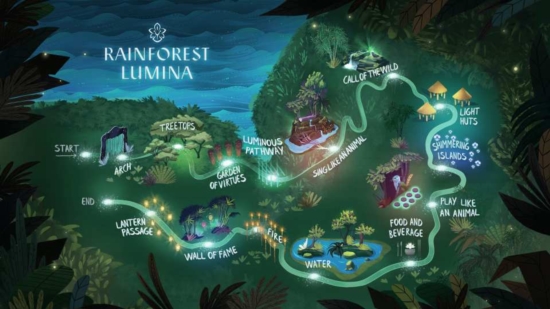 rừng mưa Rainforest Lumina ở Singapore Zoo
