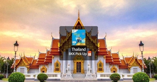 Thẻ SIM 4G (lấy tại sân bay Thái Lan) sử dụng tại Thái Lan